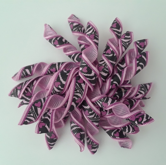 Zebra print hair bow - Picture 1 of 1